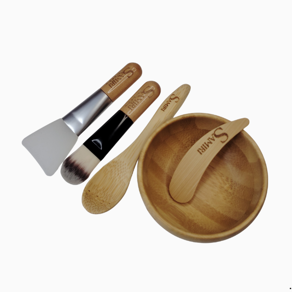 S.AMIRI Skincare Application Set aus Bambus